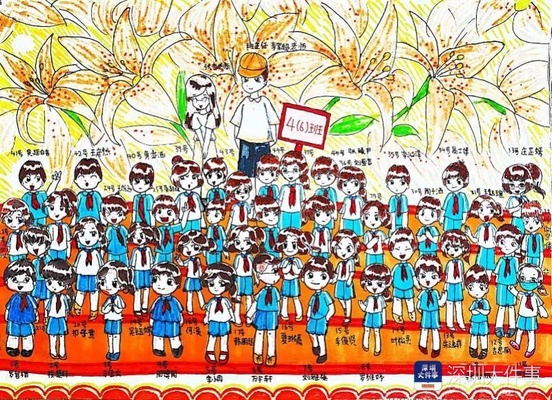 深圳12岁小学生给全班同学画"卡通版毕业照"_腾讯新闻