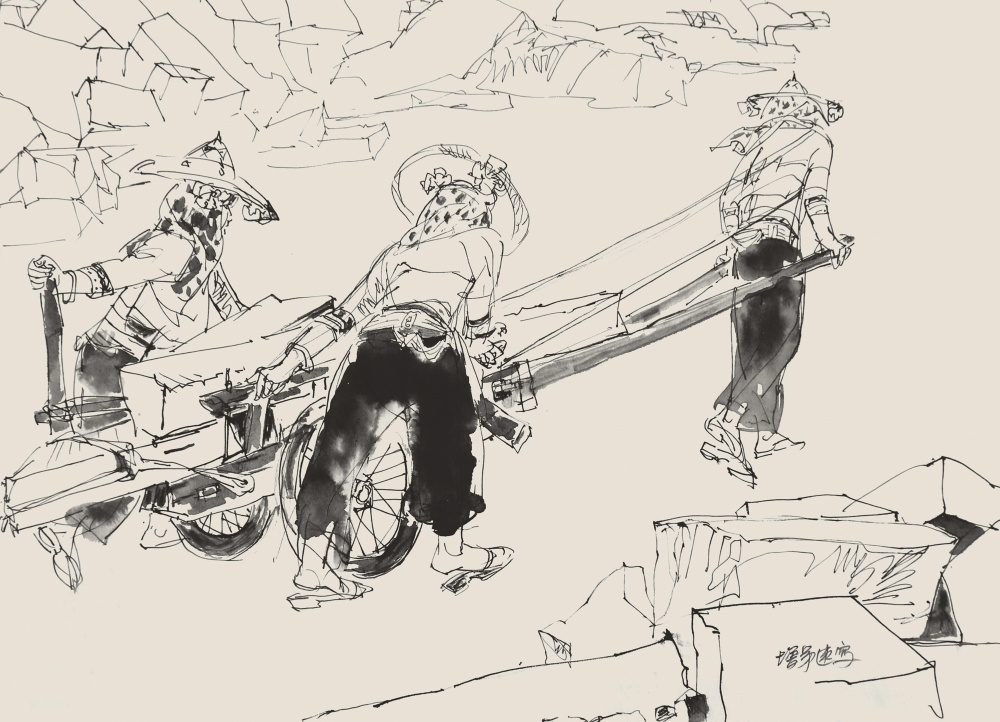 写大千——著名画家孙增弟速写作品赏析_腾讯新闻