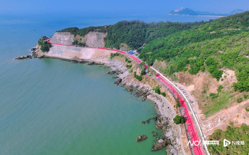 你那阴天了来阳江东平蓝天白云下漫步粉色路作别2023