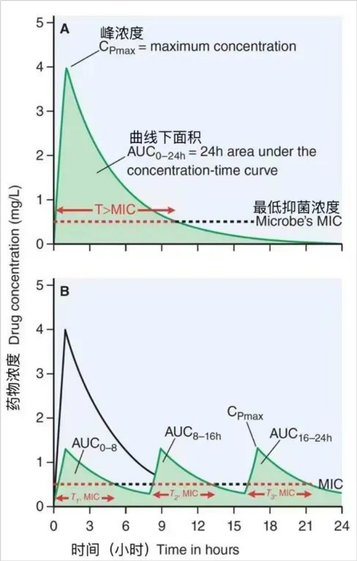 喹诺酮类药物包括左氧属于浓度依赖性抗菌药物,其 pk/pd 的评价指标为