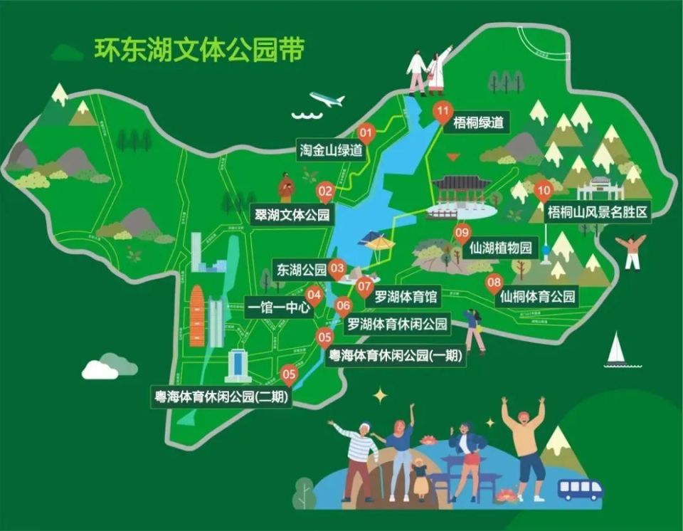 深圳香蜜湖公园地图图片