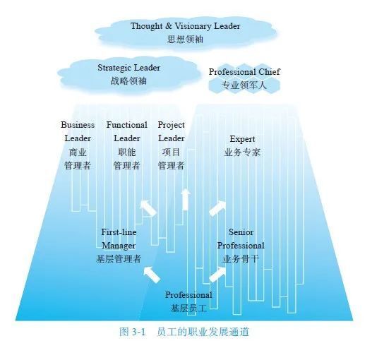 员工的职业发展通道如图3-1所示.