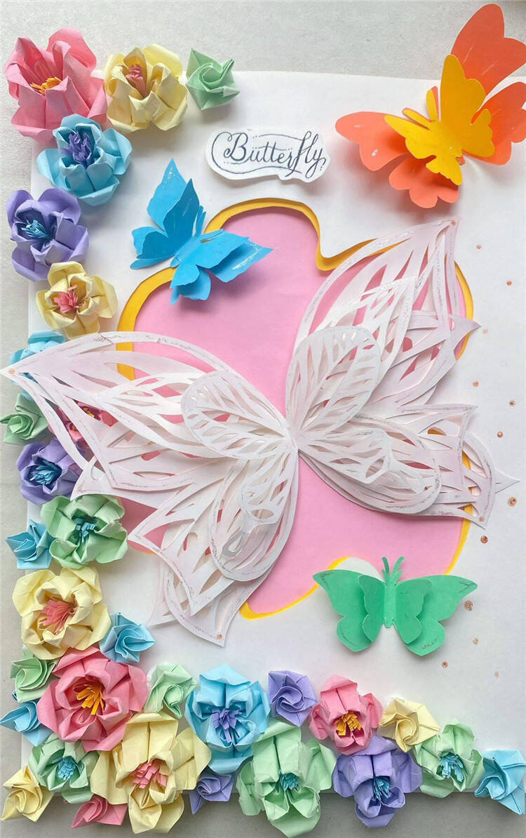 山东经贸职业学院大学生纸雕迎春