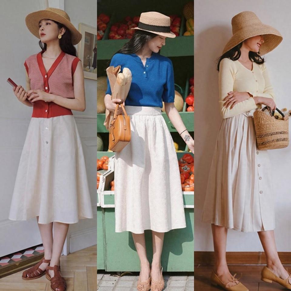 30岁的职场女性穿搭,针织衫搭配裙子长裤就够了,高级优雅又减龄