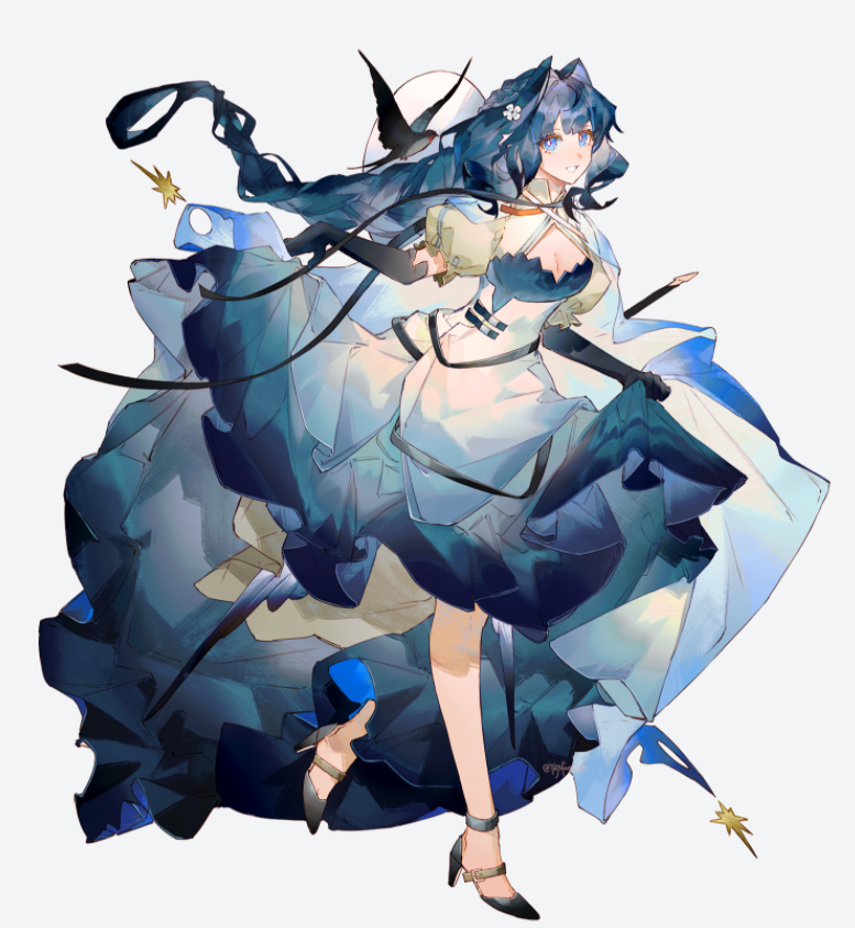 明日方舟:星极亲妈私设新皮肤手稿 为了亲闺女把稿费搭进去了_腾讯