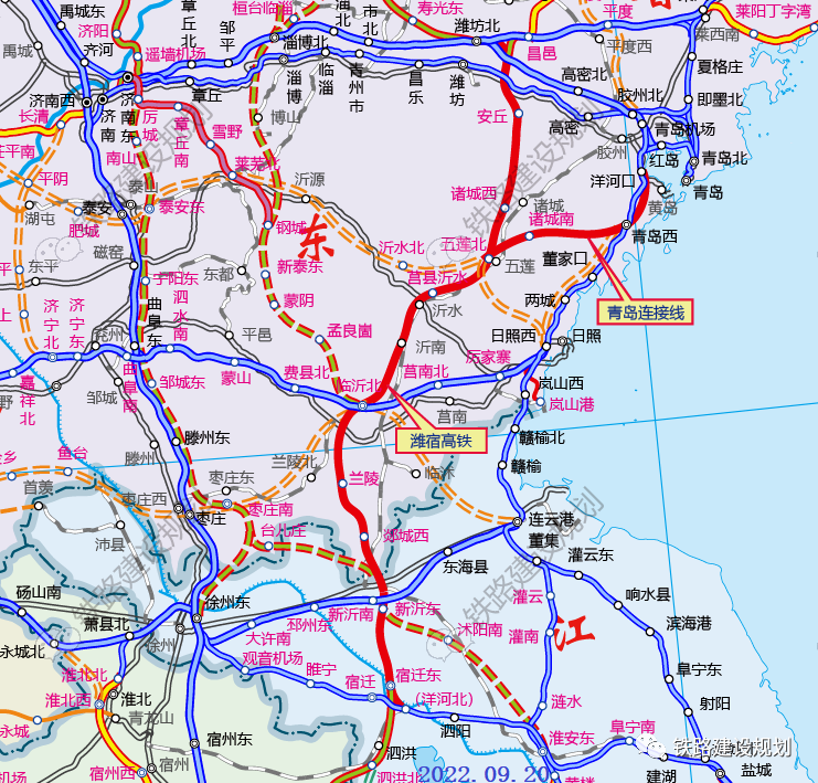 青岛到临沂高铁线路图图片