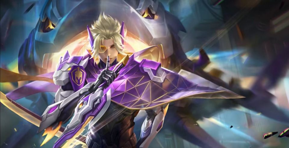 澜-赏金猎人的星元皮肤上线,南京hero的战队星元,紫金配色十分炫酷