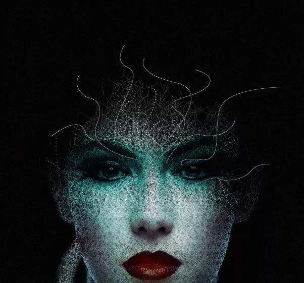 ps点线化人像特效