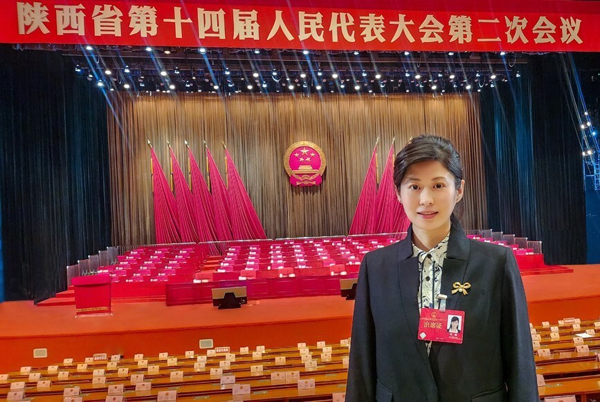 陕西省人大代表,西安市体育局游泳运动管理中心副主任刘楠.