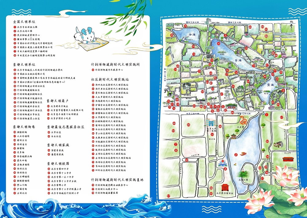 经典必选加文明打卡,什刹海街道发布两条文明游览路线