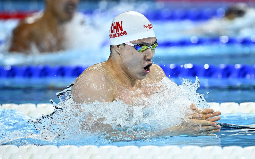 巴黎奥运会丨游泳——中国队获男子4x100米混合泳接力金牌