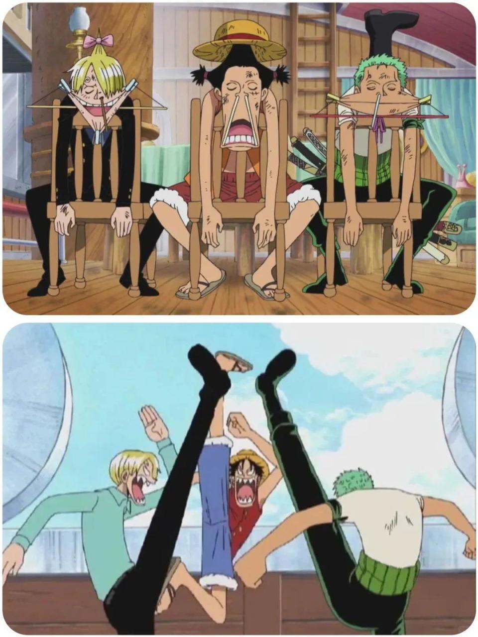 海贼王往期的一些"搞笑场景",路飞被玩坏,乌索普脸肿,各种表情各种