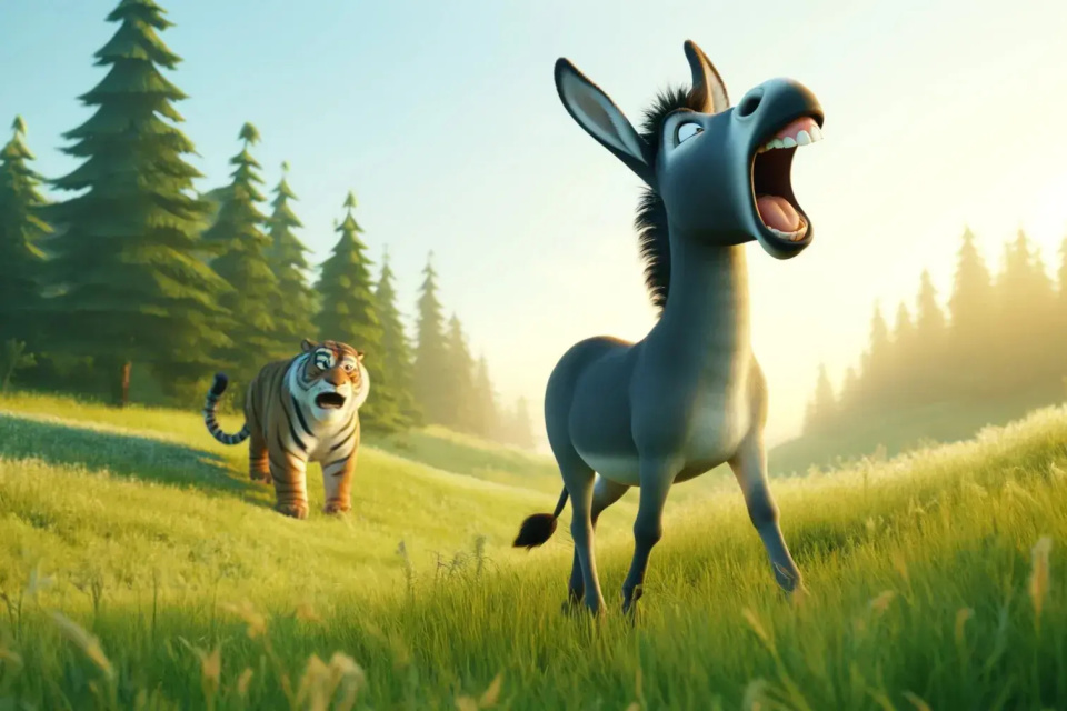 用英语讲中华故事之黔驴技穷,中英双语绘本,成语故事英文版