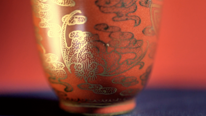 品·藏丨“珊瑚红描金”工艺