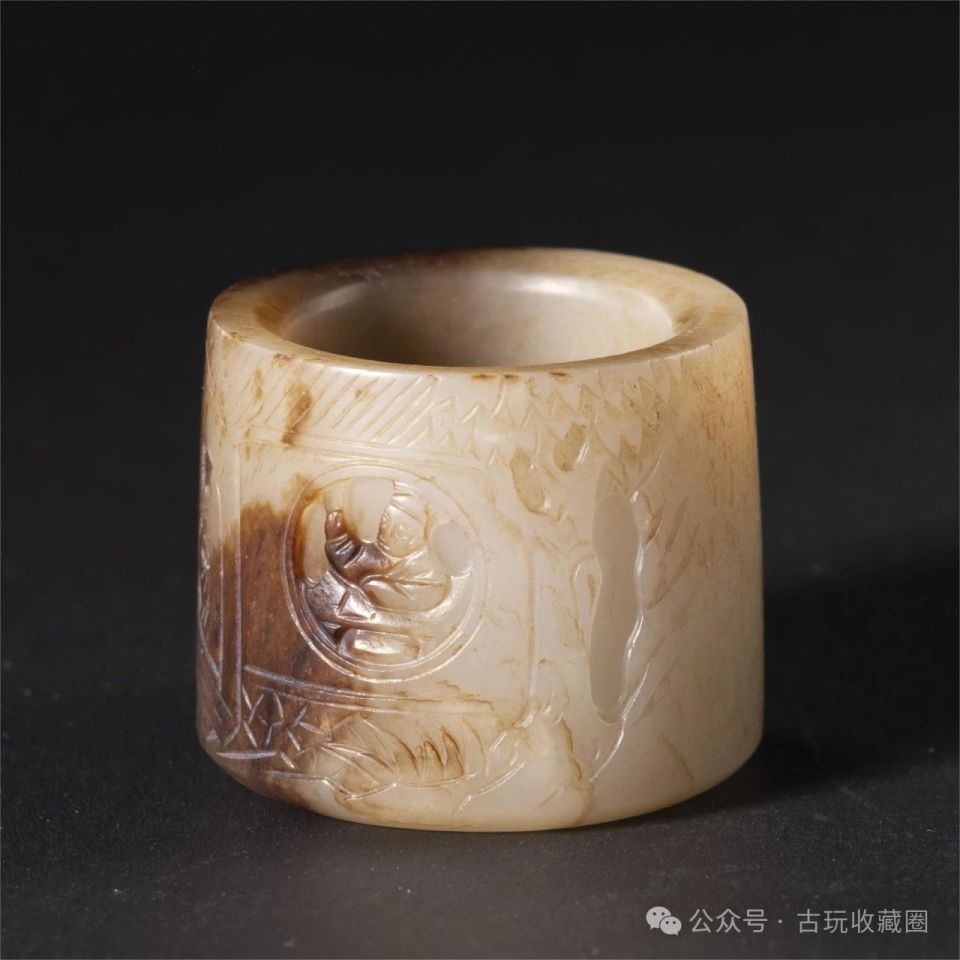 清乾隆 人物图诗文扳指