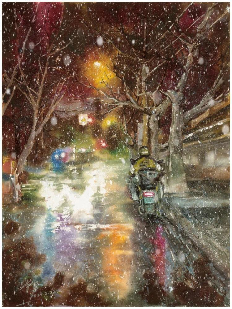 青岛的冬天也就来了海鸥来了,2024年(61x45cm)《海之魂》2024年(61x4