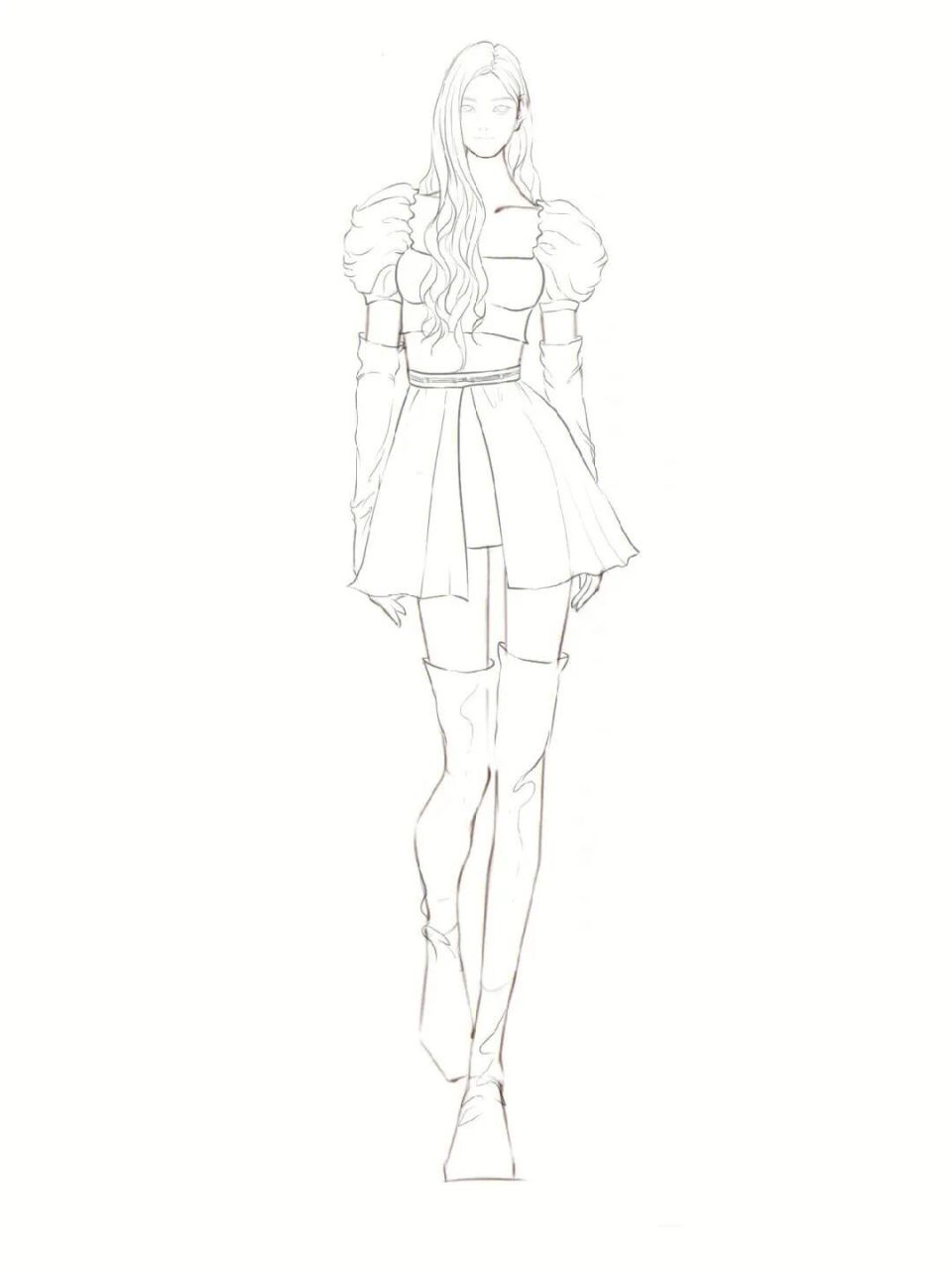 时装效果图 | 板绘时装效果图分享