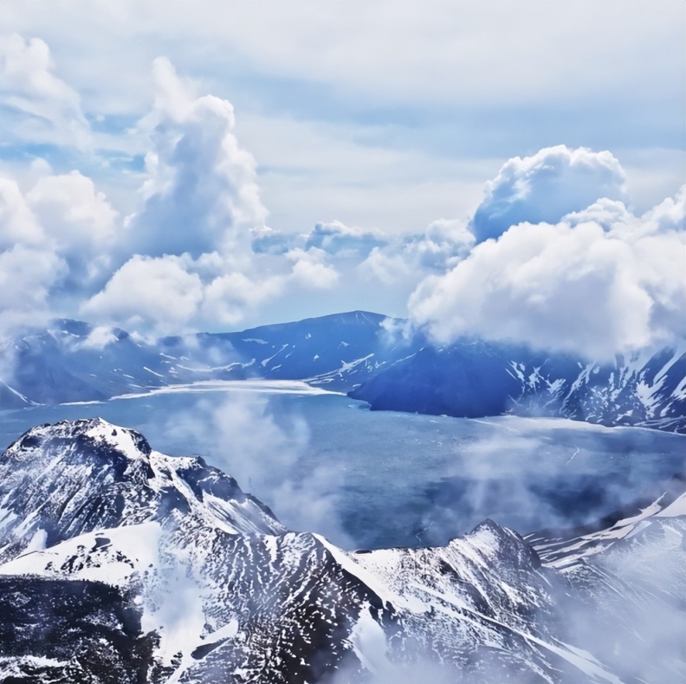 长白山雪景 摄影图片