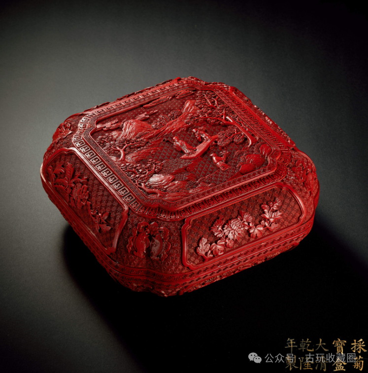清乾隆剔红“採菊宝盒”方盖盒-腾讯新闻
