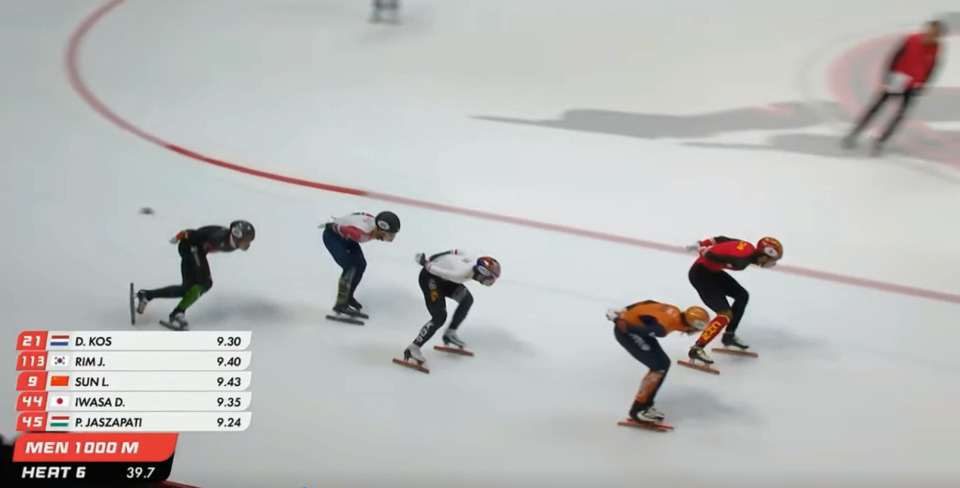 短道世巡孙龙遭遇意外日本黑手 0.001秒差距无缘男1000米直接晋级