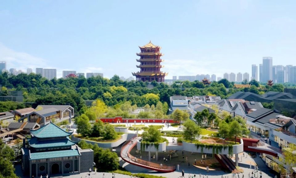司门口黄鹤楼新红墙成为首批城市更新推荐案例_腾讯新闻