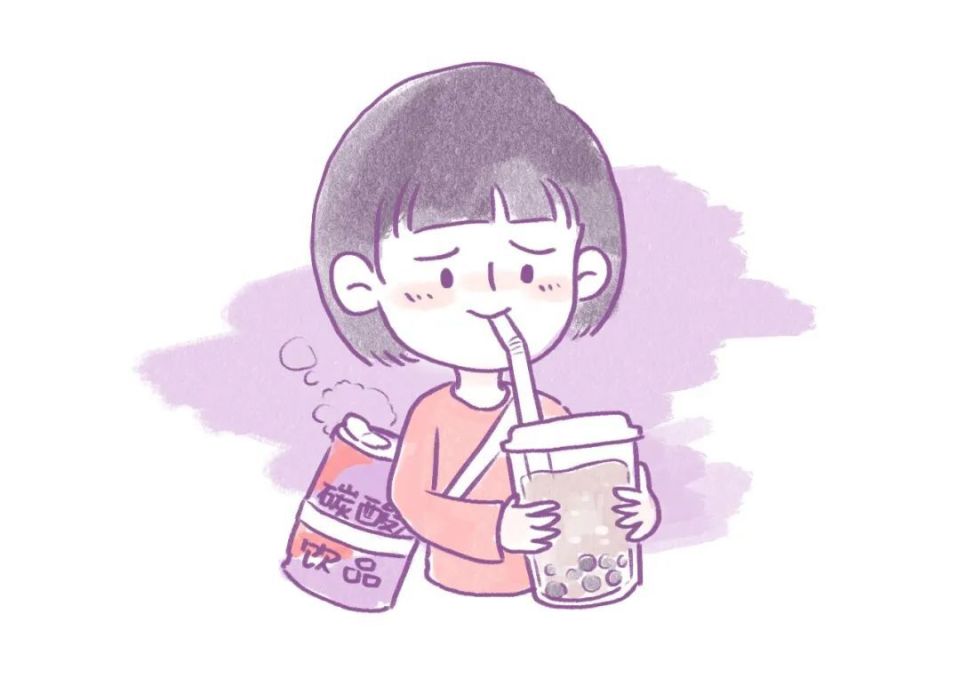 是由奶茶 碳酸饮料组成的而很多年轻人的"水"我们常说"要多喝水"02