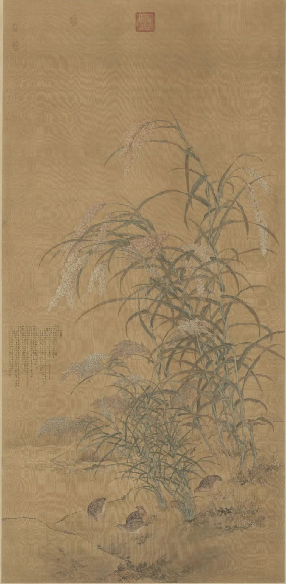 蒋廷锡 瑞谷图 中国画 掛け軸 水墨画 和室 玄関 茶室 壁掛け 美術品