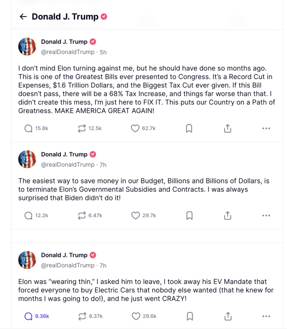 马斯克特朗普四天撕破脸，特斯拉血亏1 万亿-腾讯新闻