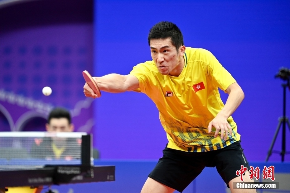 中国香港选手林兆恒在比赛中.中新社记者 王东明 摄