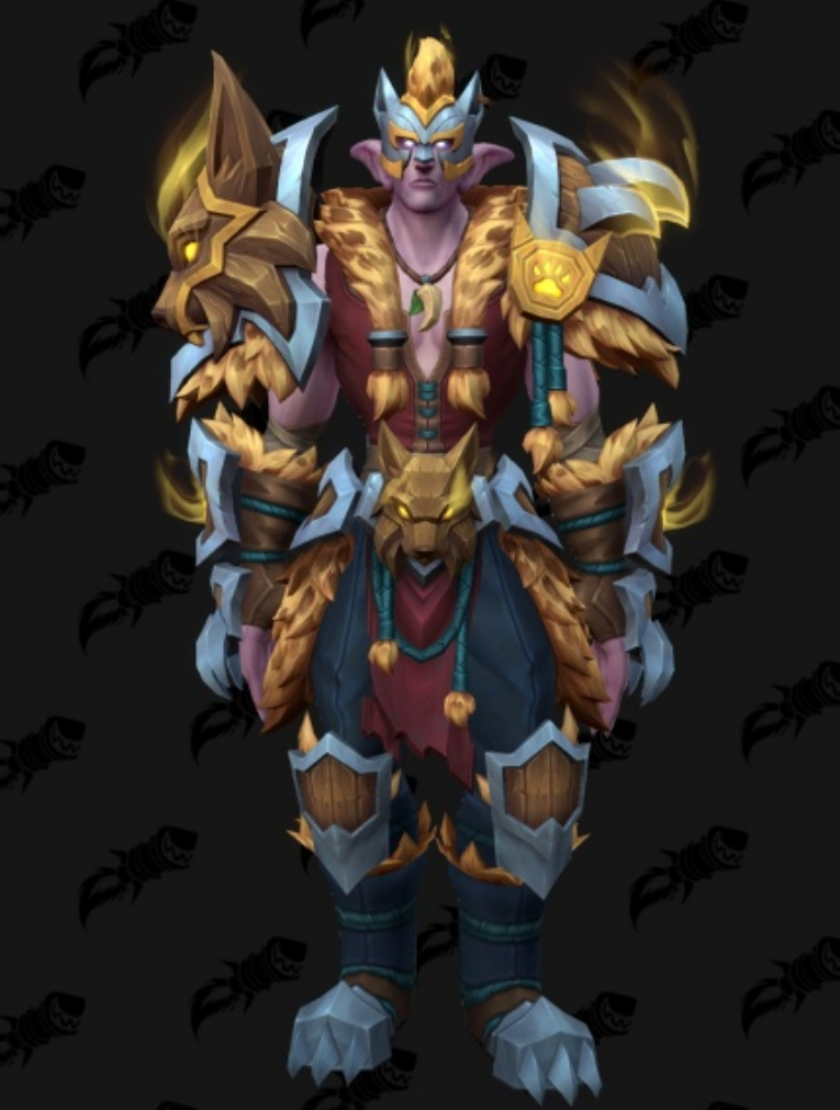 0德鲁伊职业套装,把狼头扛肩上了!