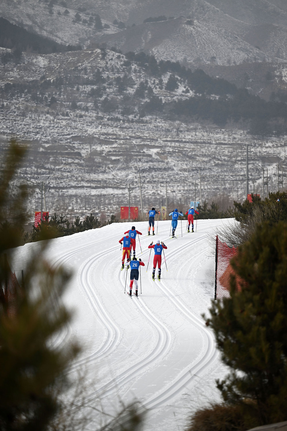 冰墩墩越野滑雪图片图片