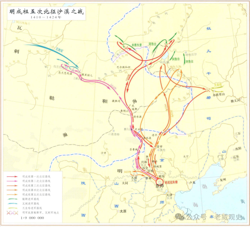 明成祖北伐:五出漠北,三犁虏庭,虽然战果颇丰,但意义不大