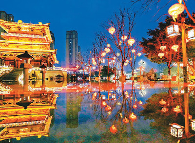 重庆万盛满城灯火迎新春