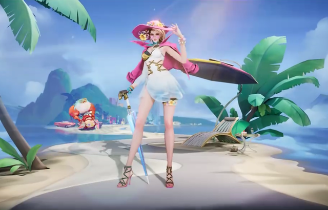 策划对米莱狄太好夏日皮肤安排了粉红帽大长腿还配表情包按键