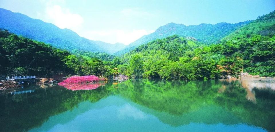 野趣沟旅游区河源新丰江音乐喷泉,位于市区河源大桥与珠河大桥之间的