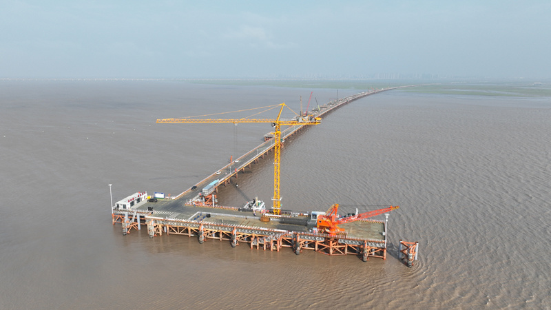 突破千根!通苏嘉甬高铁杭州湾跨海铁路大桥有新进展