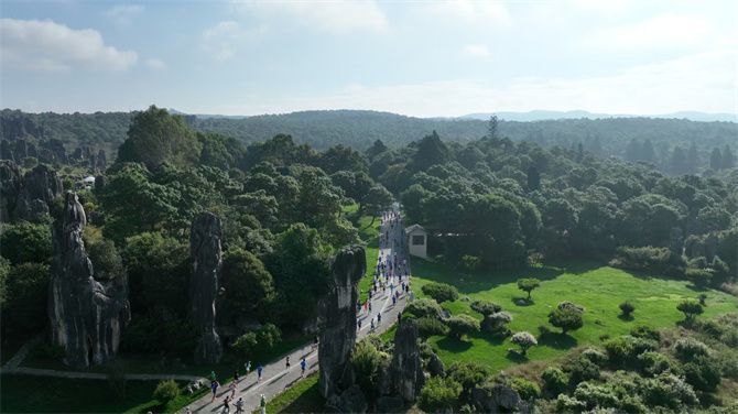 奔跑春城花都穿越亿年石林 2025富滇银行·昆明半程马拉松圆满落幕