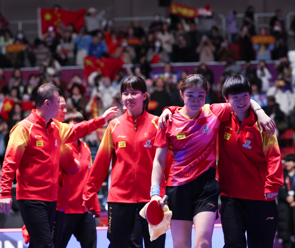 乒乓球女团决赛中国队夺冠10