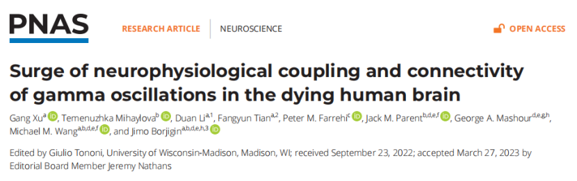 PNAS：人死前的“走马灯”不是传说？科学家记录下人类死前脑电波活动，发现垂死大脑γ波活性可增强近400倍