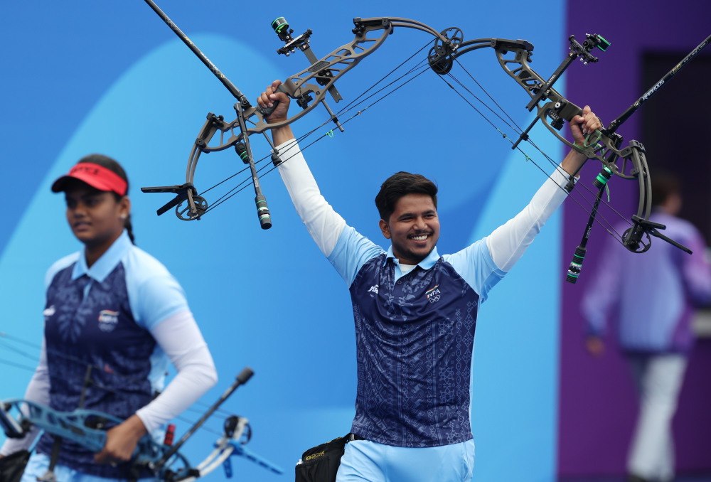 射箭——复合弓混合团体决赛赛况(3)_腾讯新闻