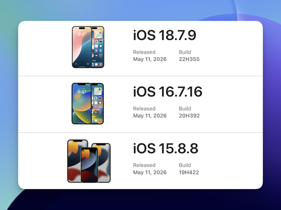 苹果推送iOS 18.7.9、16.7.16、15.8.8新版本，更新内容详解！_腾讯新闻