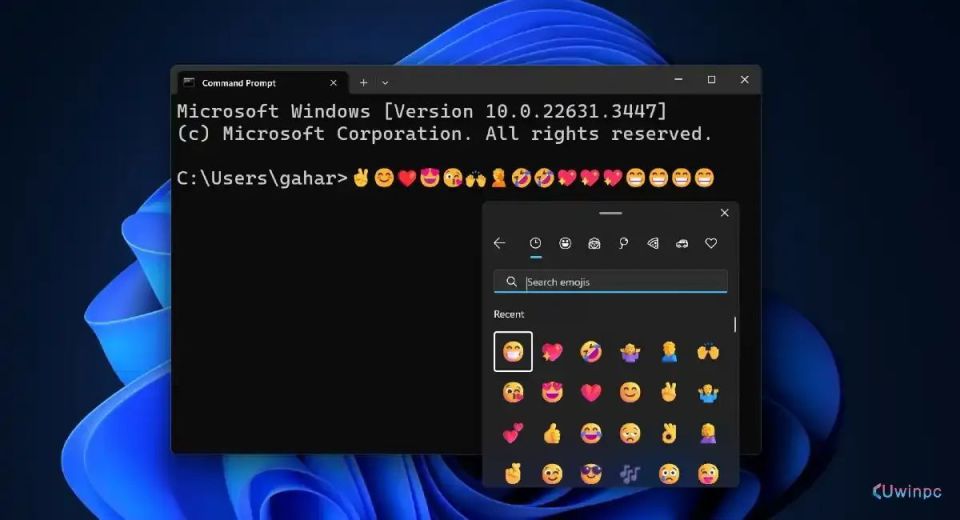 微软win11四月更新增强terminal终端应用现支持输入emoji