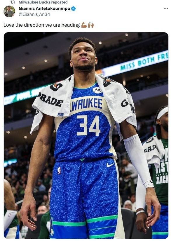 字母哥赛后发推:超爱我们前进的方向_腾讯新闻