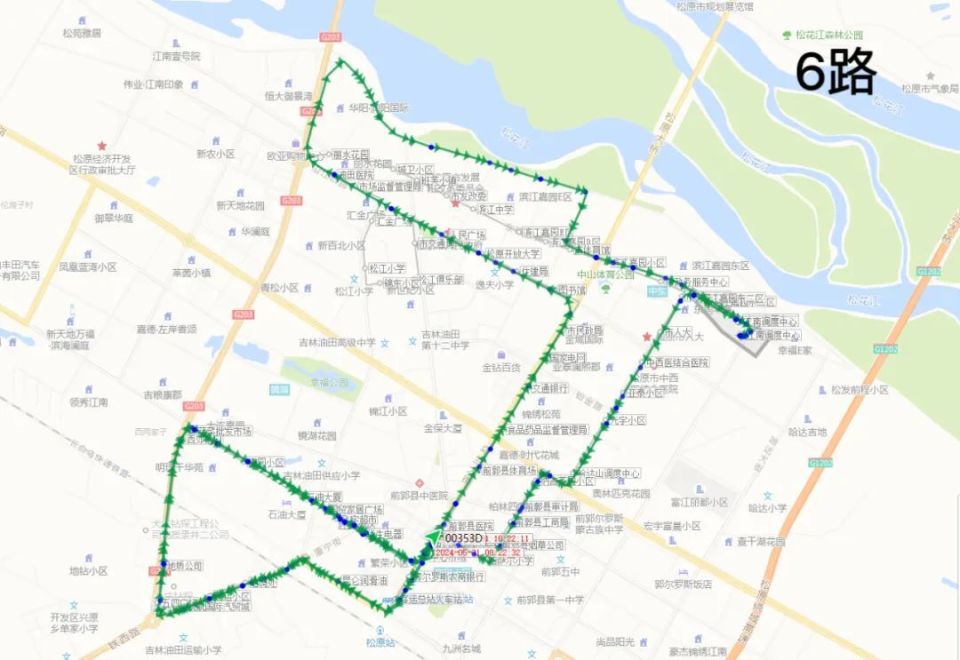 6路公交调整后营运路线见下图:6路绕行线路01为确保您的出行顺畅,我们