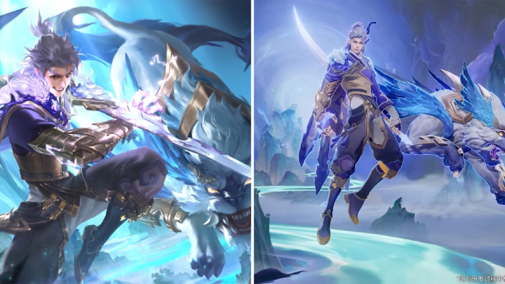 咱们先来看一下东方曜这款皮肤的海报,如下图所示,在这款皮肤的海报中