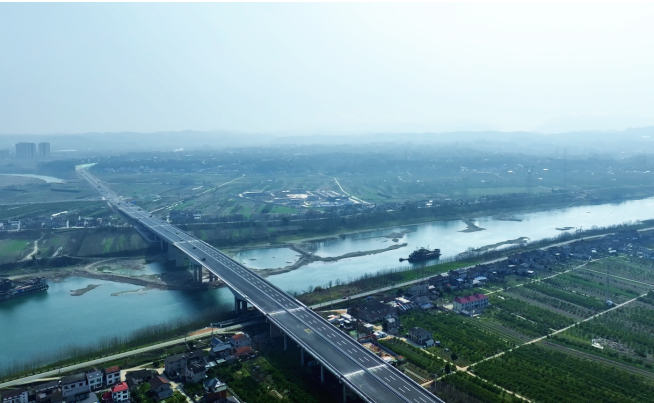 即将通车宜都市清江三桥全线贯通