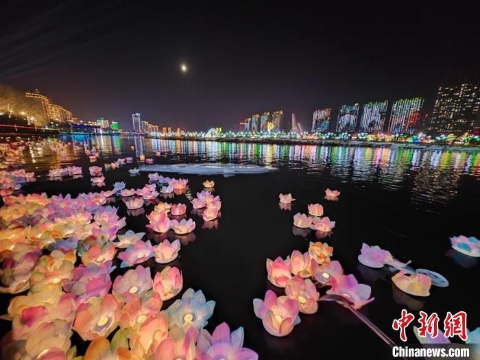 吉林夜景松花江图片