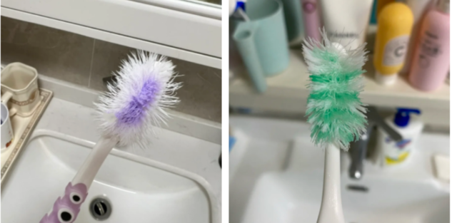 因刷牙方式错误,部分人的牙刷使用一段时间后,刷毛尖会有软塌现象,或