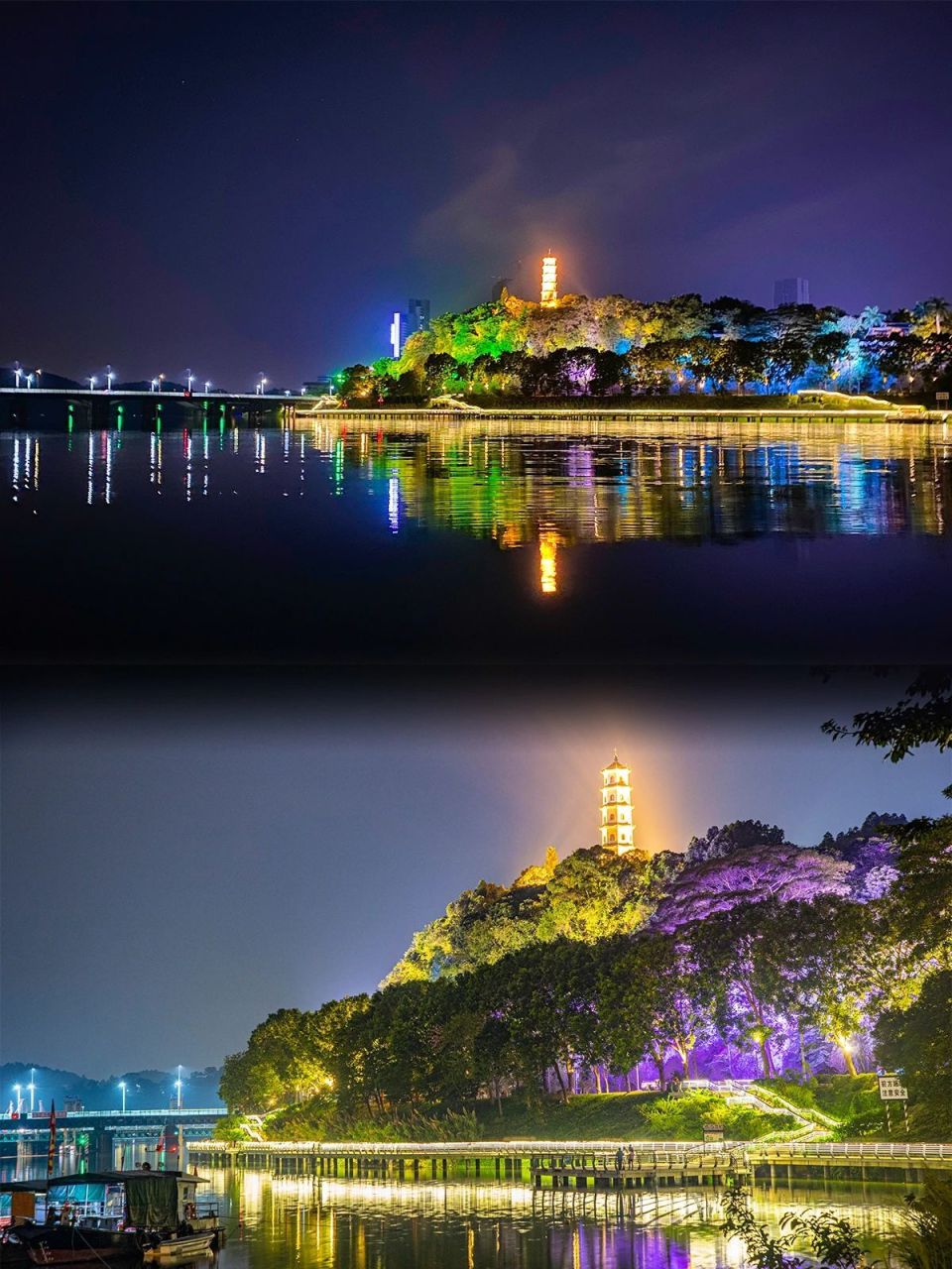 视觉增城|沿江长廊夜景美丽迷人,成为市民休闲散步好去处_腾讯新闻