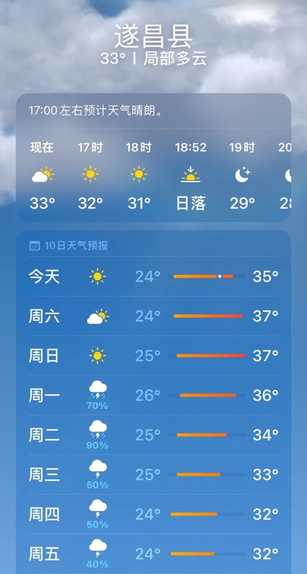 遂昌天气预报图片